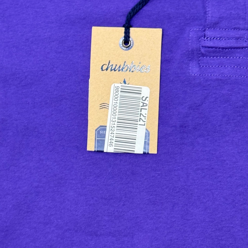 Chubbies The Legacy Shirt Mens XXL Purple Long Sleeve Polo Pineapple Logo NEW - Picture 5 of 7